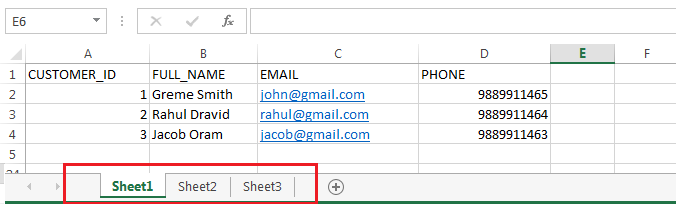 Excel Sheet